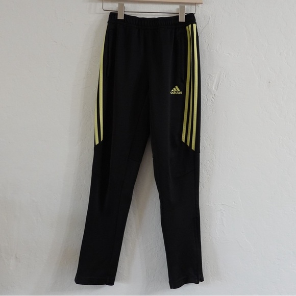 Adidas Climacool Track Pants – Kids Medium (11–12Y), Black/Neon Yellow, Tapered - Picture 1 of 8